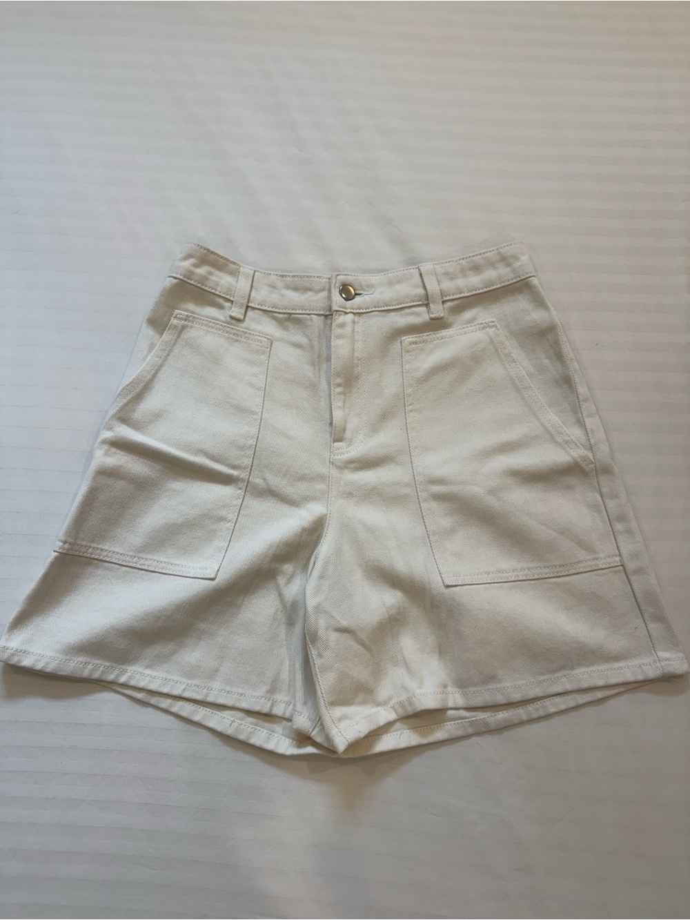 TEZENIS White Denim Shorts